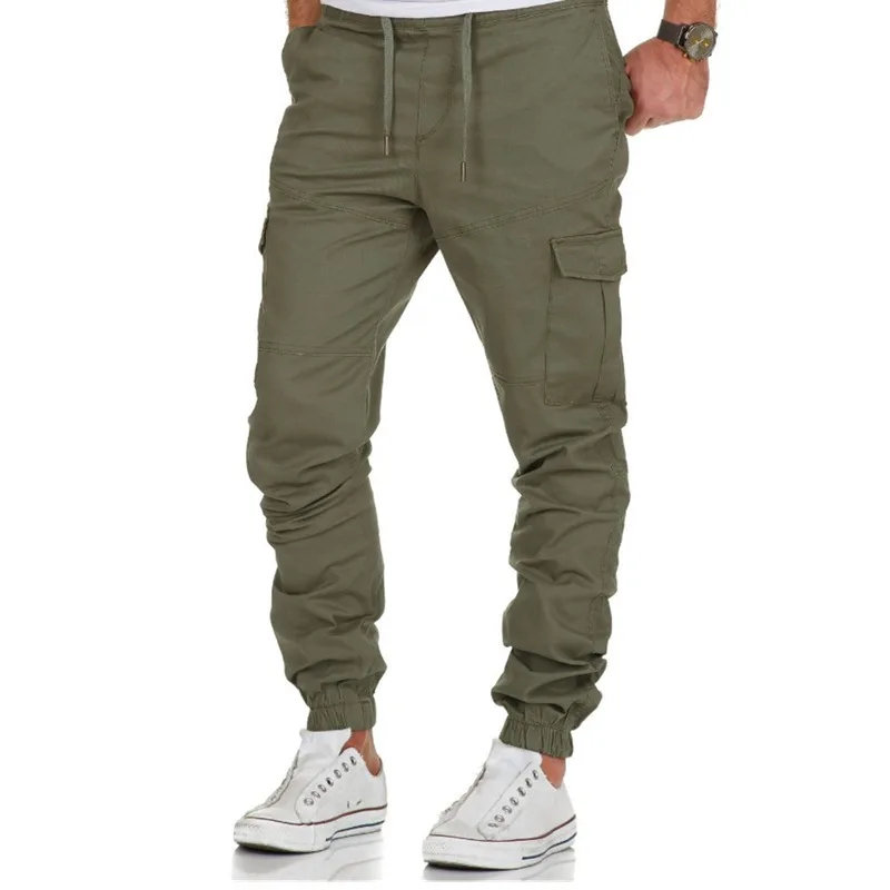 

Men Pants Sportswear Joggers Casual Pants Male Trousers Work Track Cargo Casual Sweatpants Slim Fit Man Elastic Breathable Pants