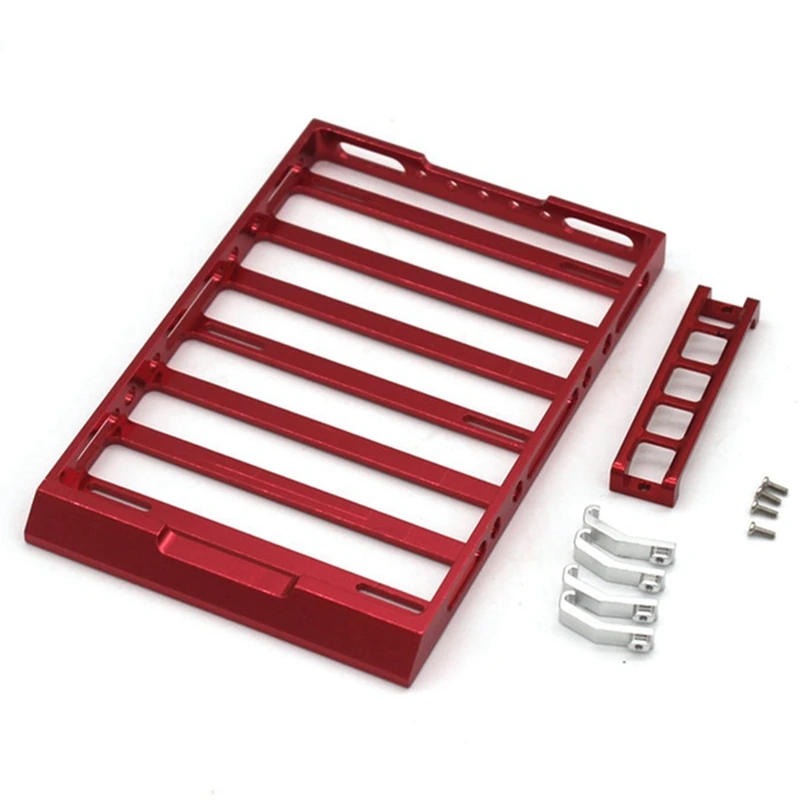 

FBIL-металлический багажник на крышу, поднос для багажа с боковой лестницей для Xiaomi Suzuki Jimny 1/16 RC Гусеничный автомобиль, обновленные детали