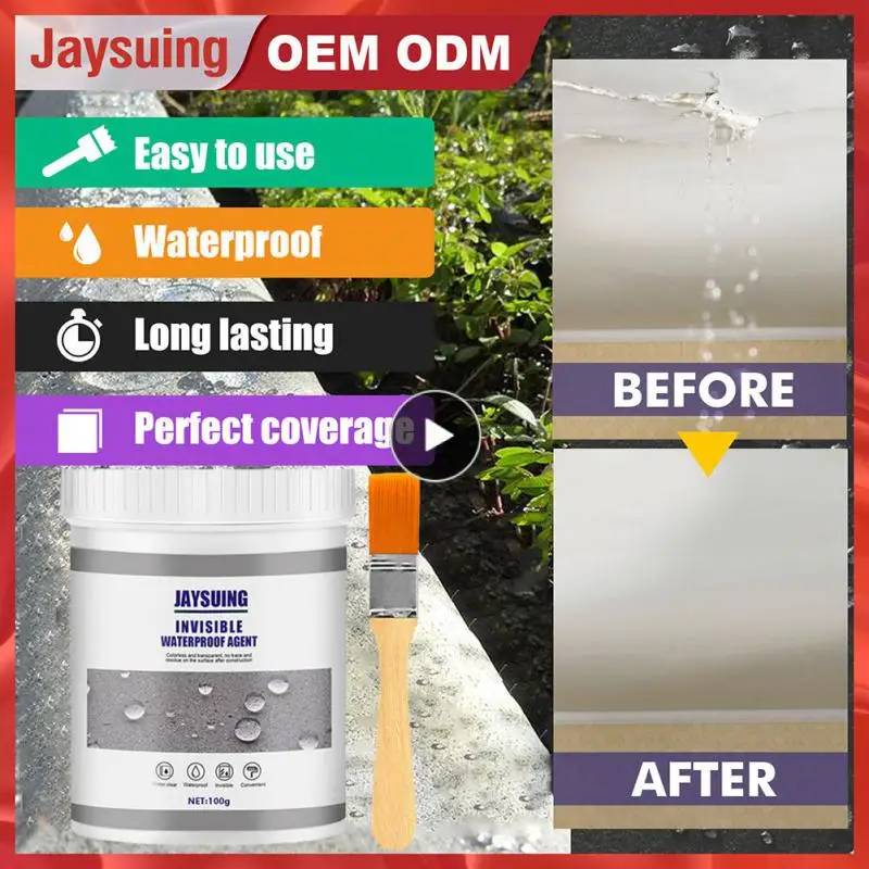 

100ml Jaysuing Waterproof Sealant Roof Roof Leaking Agent Sealing Waterproofing Agent Paint Repair Walls Roofs Surfaces