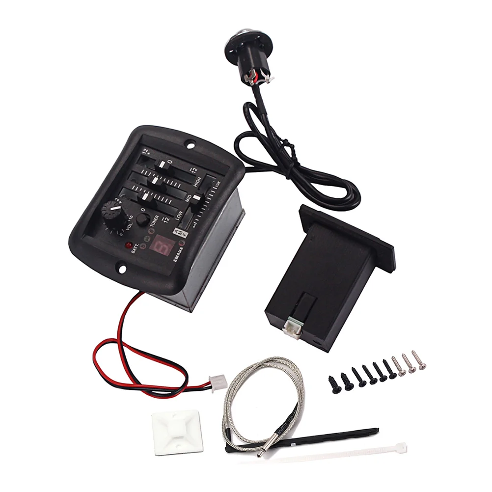 

1pc Equalizer Acoustic Folk Premium Professional 4 Band Equalizer Preamplifier EQ for Guitar Accessory Parts