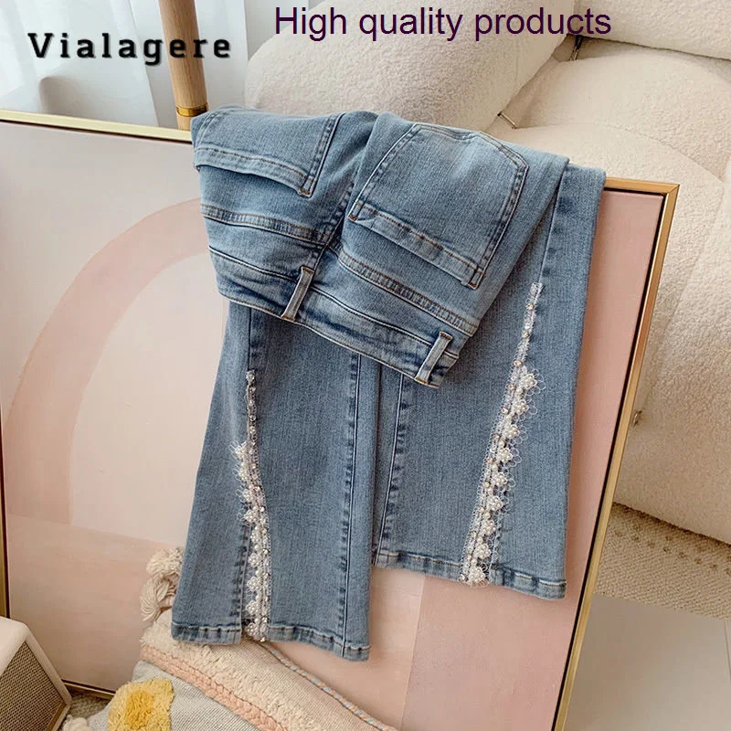

Vintage Women's High Waist Streetwear Style Blue Straight Jeans Pants Korean Fashion Wide Leg Baggy Y2K Slit Denim Trouser