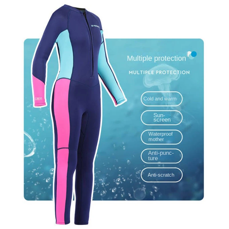 Женский слитный купальник тонкий купальный костюм для дайвинга с длинным