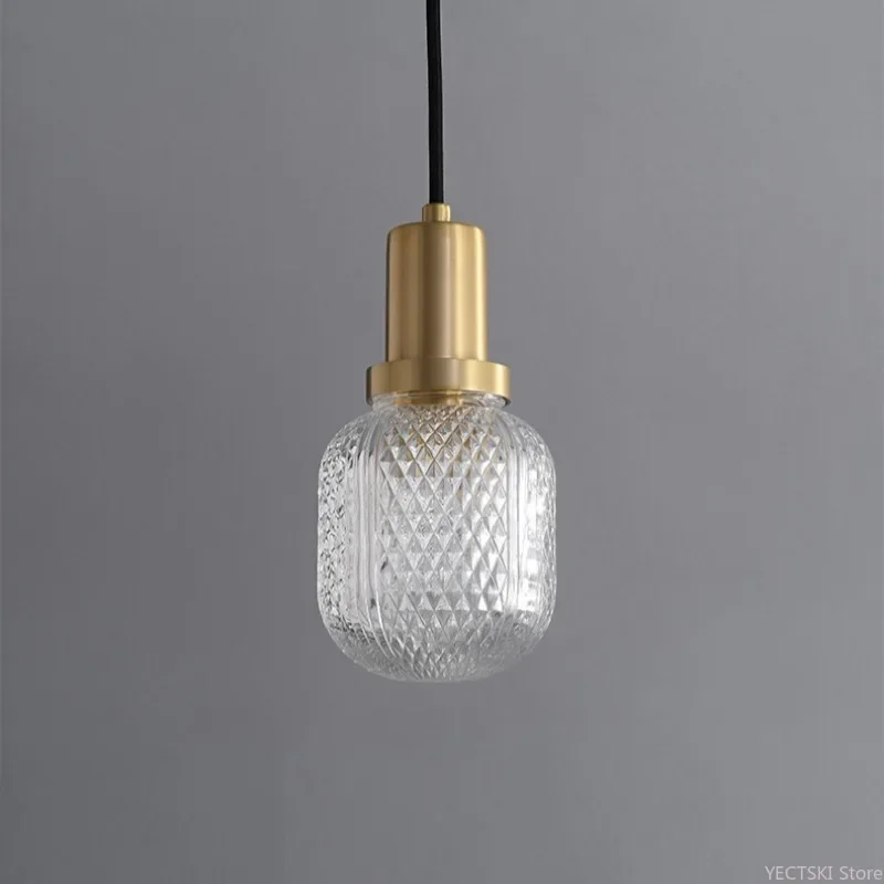 GHJUYIOL Роскошный прикроватный подвесной светильник из медного света современный и