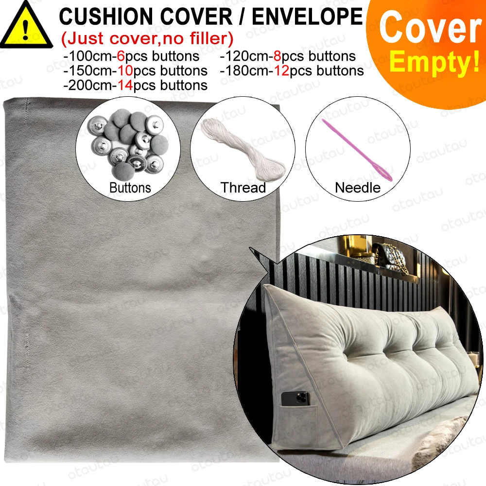 

Чехол для подушки с изголовьем кровати, большая треугольная подушка для чтения, чехол для спинки, позиционирование, поддержка тела, клинови...