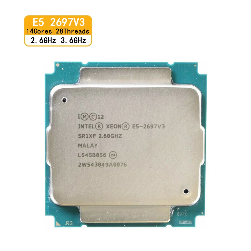 Б/у процессор Intel Xeon E5-2697 V3 E5 2697 V3 2,6 ГГц четырнадцать ядер двадцать восемь потоков 35 Мб 145 вт LGA 2011-3