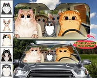 personalized driving cats family auto sun shade cat lover gift for her car auto sun shade car windshield car accessories c