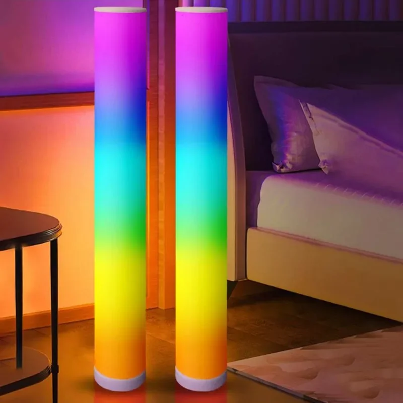 Угловой торшер RGBIC для гостиной 2 шт. синхронизированная смена цвета смарт-музыки