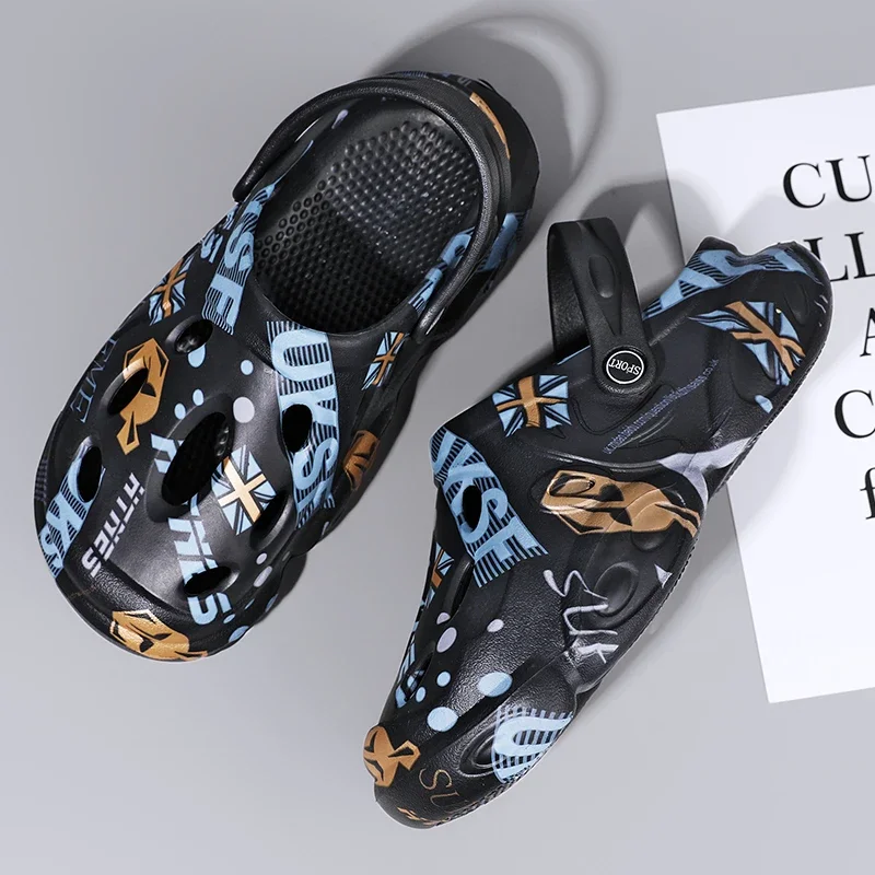 Новые летние мужские пляжные сандалии Baotou с нескользящей толстой подошвой