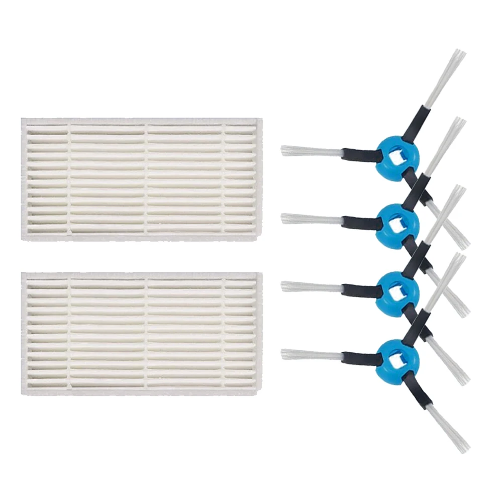 

6pcs Filter Side Brushes Kit For Hobot Legee 669/668 Series Robot Vacuum Cleaner Accessories Replacement Part Hair Dust Dirt