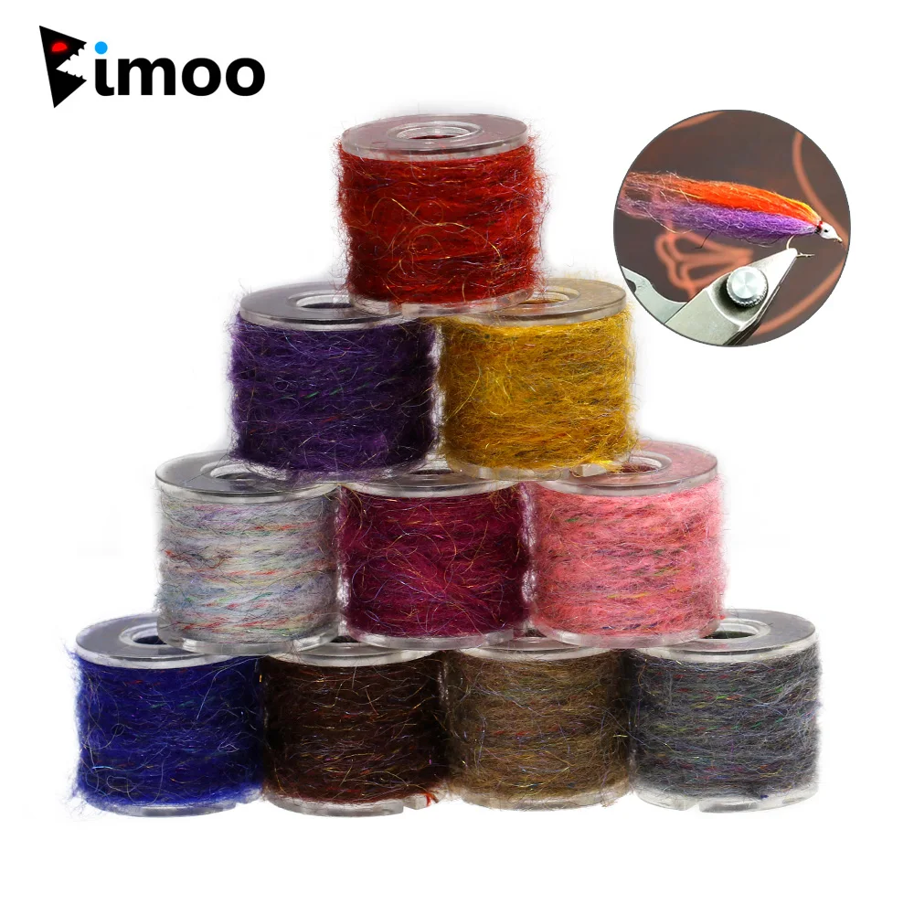 

Bimoo 20M/Spool Assorted Color Dirty Bug Yarn Fly Tying Mottled Dubbing Cord for Shrimps Baetis Caddis Nymphs Streamer Baitfish