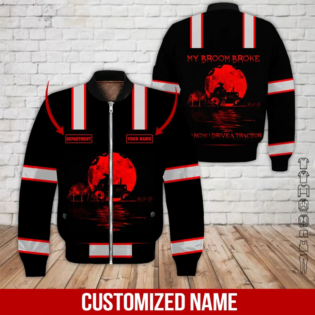 Зимняя модная мужская куртка-бомбер куртка-тракер на Хэллоуин с