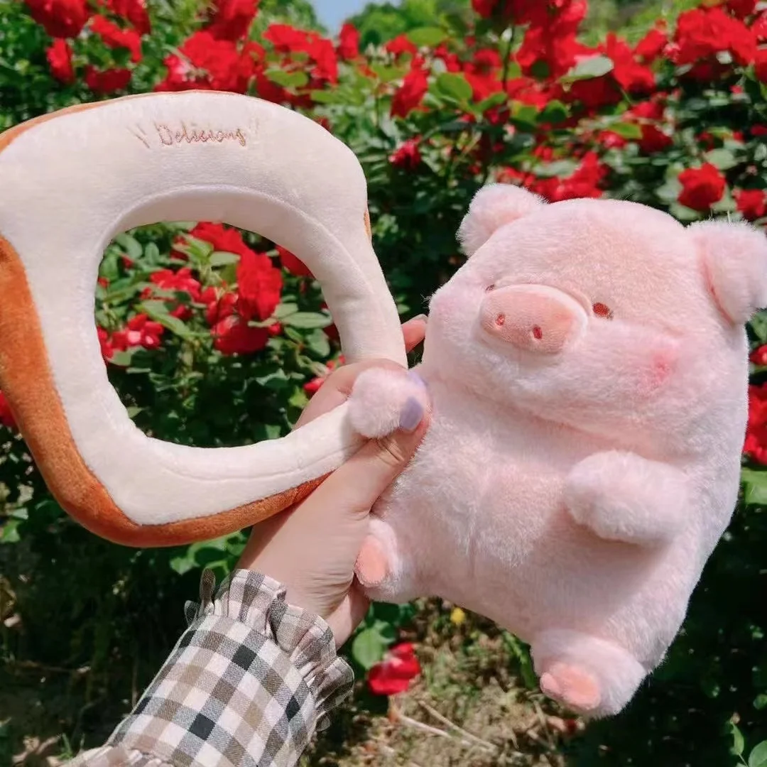 

Kawaii Anime Lulu Pig Bread Plush Toy Creative Stuffed Animals Piggy Toast Plushies Doll Cute Soft Kids Toys for Girlfriend Gift