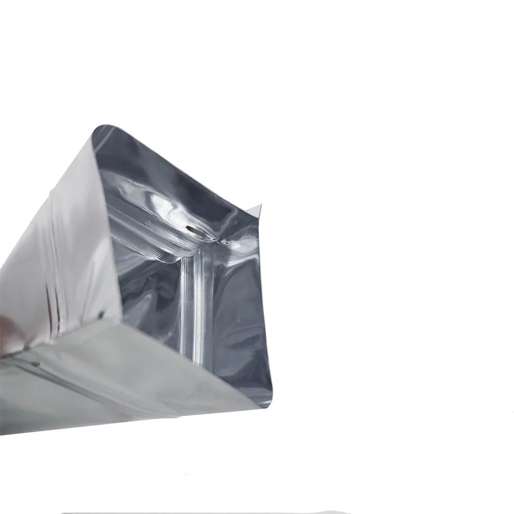 100 шт./лот серебряный замок на молнии многоразовые пустые пакеты из алюминиевой