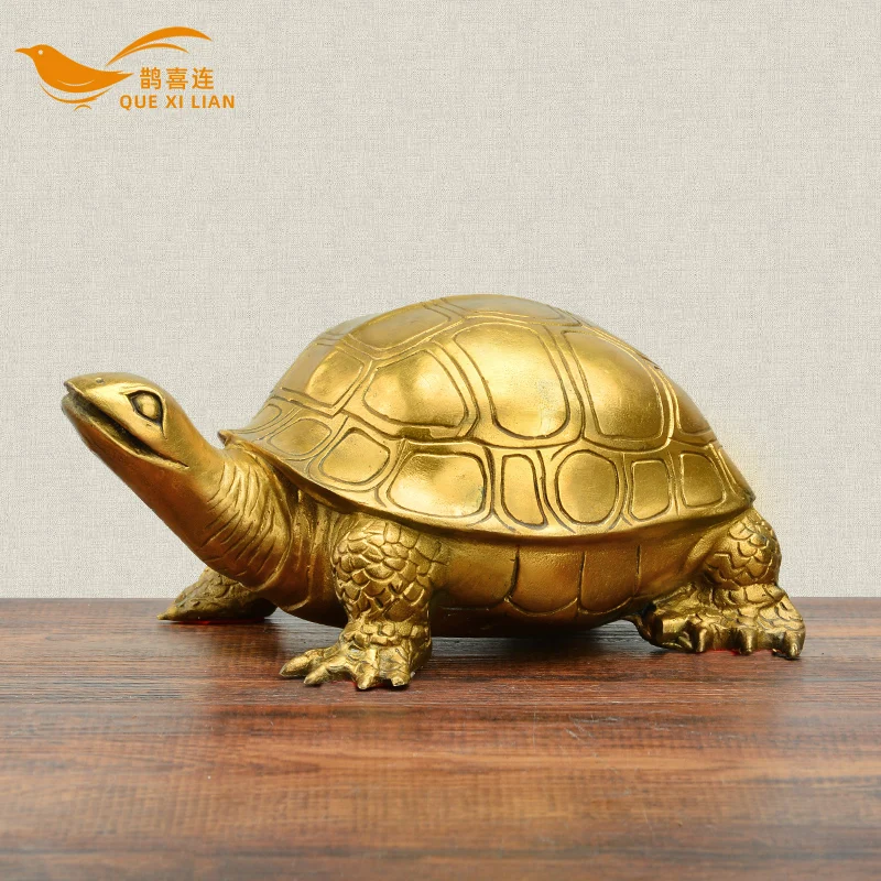

New Pure Copper Turtle Decoration Copper Turtle Large Birthday Celebration Longevity Decorative Shop Room Turtle And Home Living