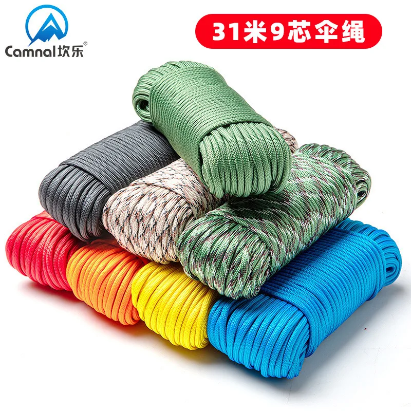 31-метровая 9-ядерная веревка для зонта в стиле милитари скалолазания на открытом