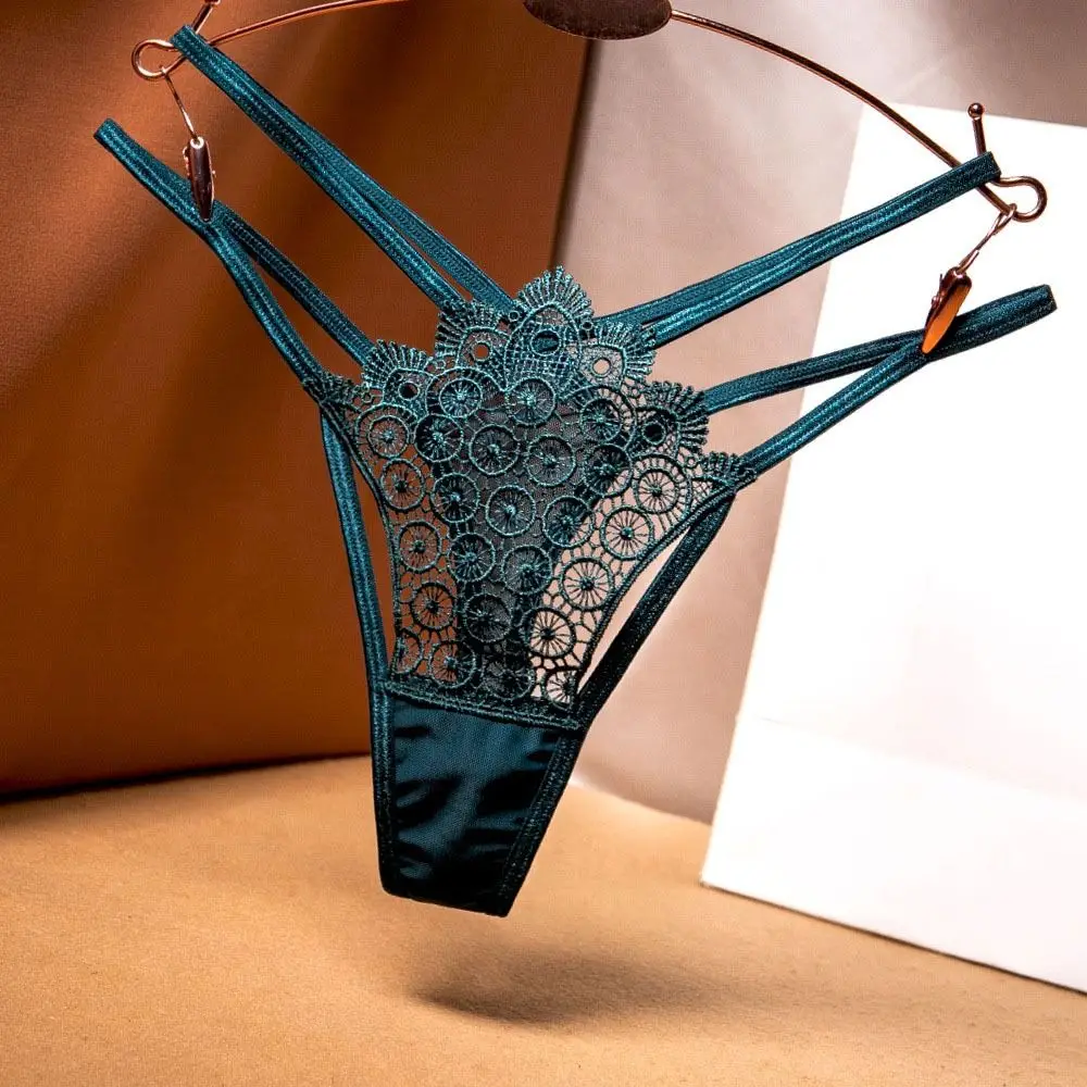

Сексуальные кружевные ажурные стринги, прозрачные женские трусики, женское нижнее белье с открытой промежностью, бриджи-стринги