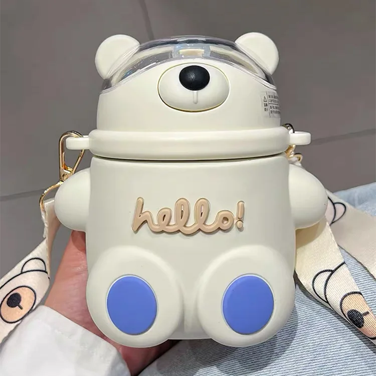 

Children's Thermos Mug Stainless Steel Water Cup Student School Water Bottle Good-looking Cute Kindergarten Straw Cup