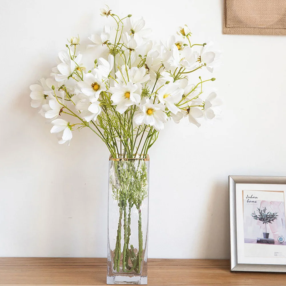 

3 вилки, 6 головок, боссийский цветок гезанг, шелковые искусственные цветы, украшение для дома и свадьбы, букет искусственных цветов