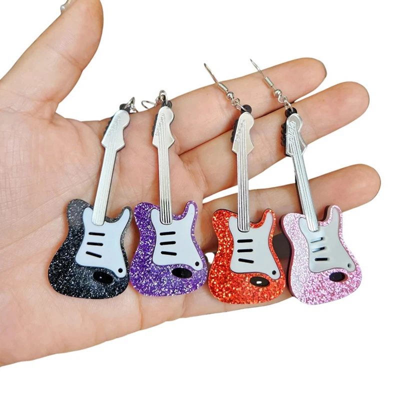 Классические Акриловые серьги для женщин, музыкальный фестиваль, музыкальный инструмент, висячие серьги Классические Акриловые серьги для женщин, музыкальный фестиваль, музыкальный инструмент, висячие серьги