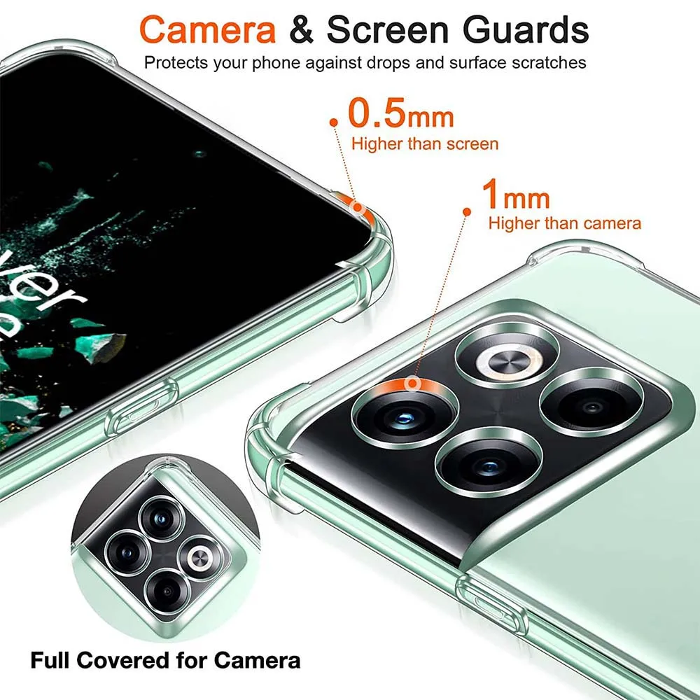 Прозрачная фотография для OnePlus 8T 10T 10R 9R 11 9RT 11R 10 Pro толстый противоударный мягкий