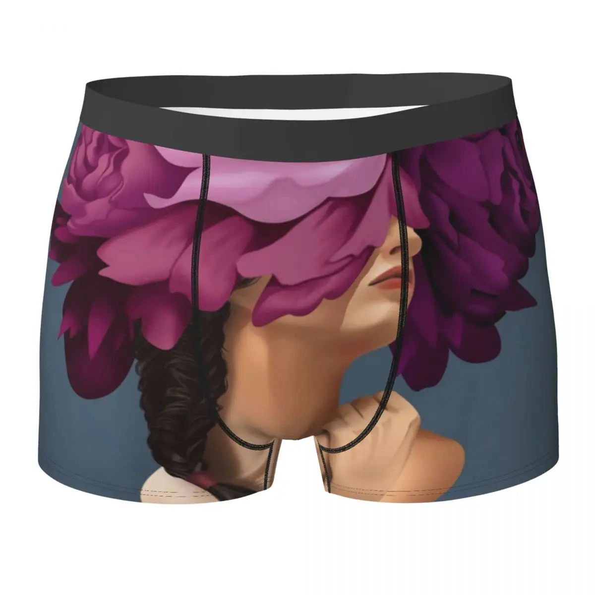 

Elegant Women Head Underwear Bouquet Woman Pouch Trenky Trunk Customs Shorts Briefs Cute Males Panties Plus Size