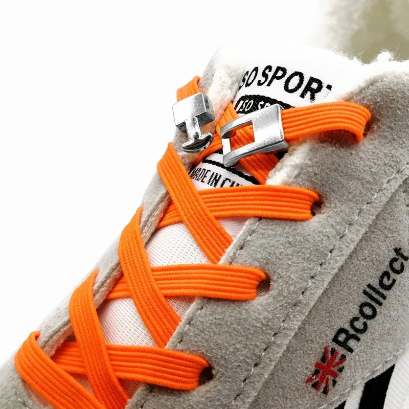 New Elastic Cross Buckle ShoeLaces Fashion Quick  No Tie Shoe Laces Kids Adult Unisex Sneakers Shoelace Lazy Laces Strings