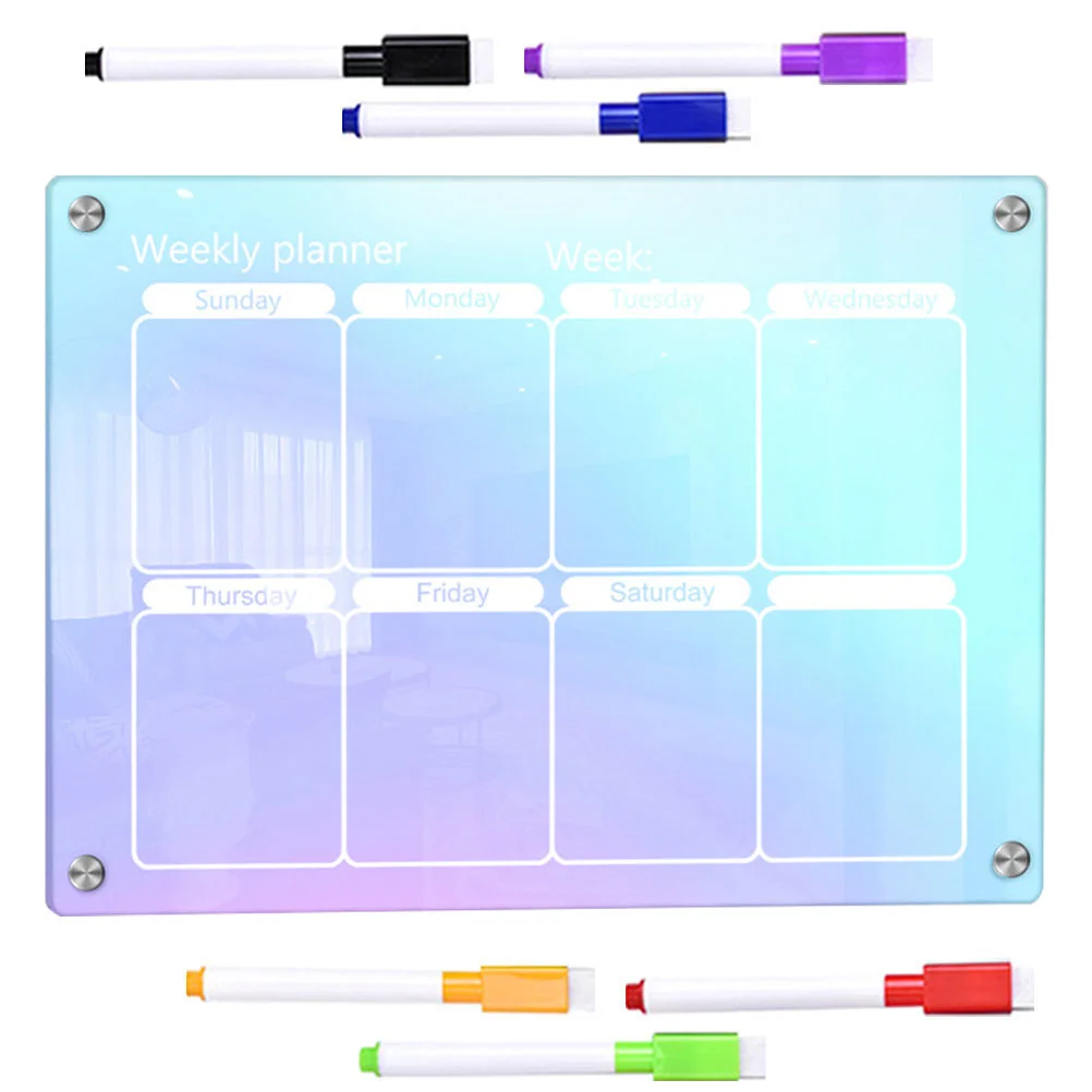 

Erasable Writing Board Refrigerator Weekly Dry Erase Wall Calendar Magnetic Fridge Acrylic Planner Planning