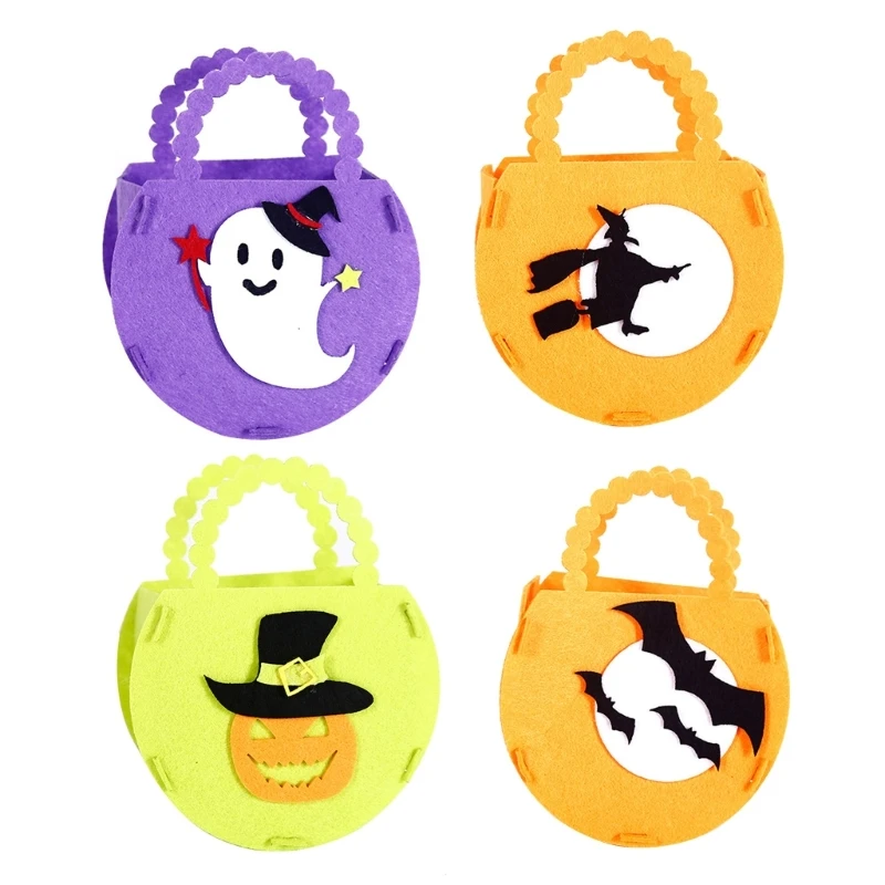 

Halloween Tote Bags Pumpkin Candy Bag Trick or Treat Festival Halloween Party Decoration for Kid Gift Bag Bucket Holder DropShip