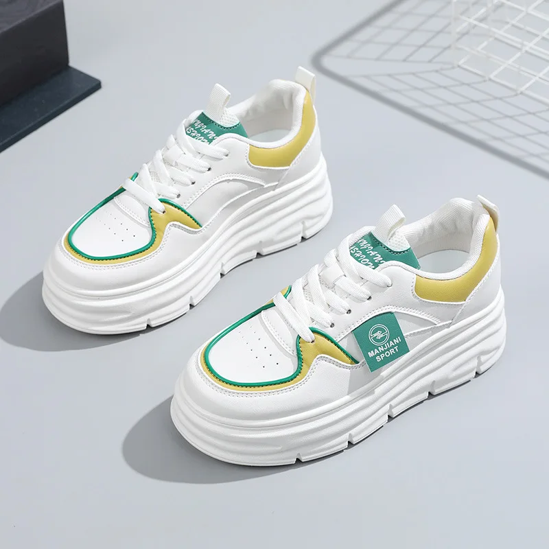 

Женские разноцветные туфли на плоской подошве, универсальные воздухопроницаемые повседневные туфли на толстой подошве, новинка весны-осени 2023