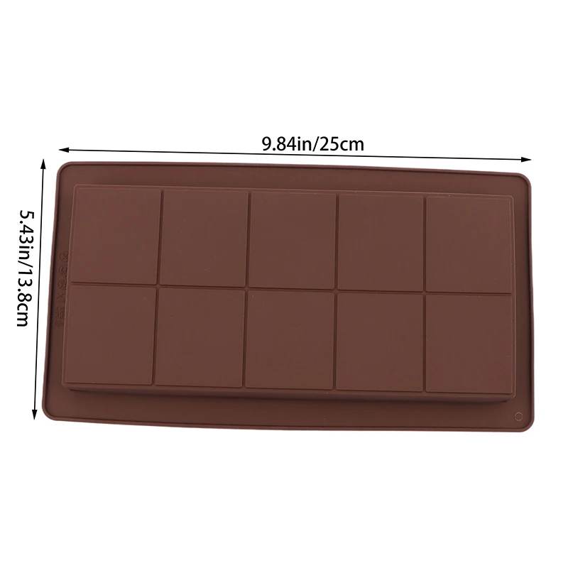 10-полосатая форма для шоколадного стержня прочная прямоугольная фаршированного