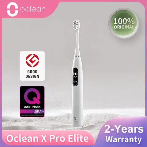 Oclean X Pro Elite Электрическая зубная щетка, умная звуковая зубная щетка с сенсорным экраном и таймером беспроводной зарядки, зубная щетка для вз...
