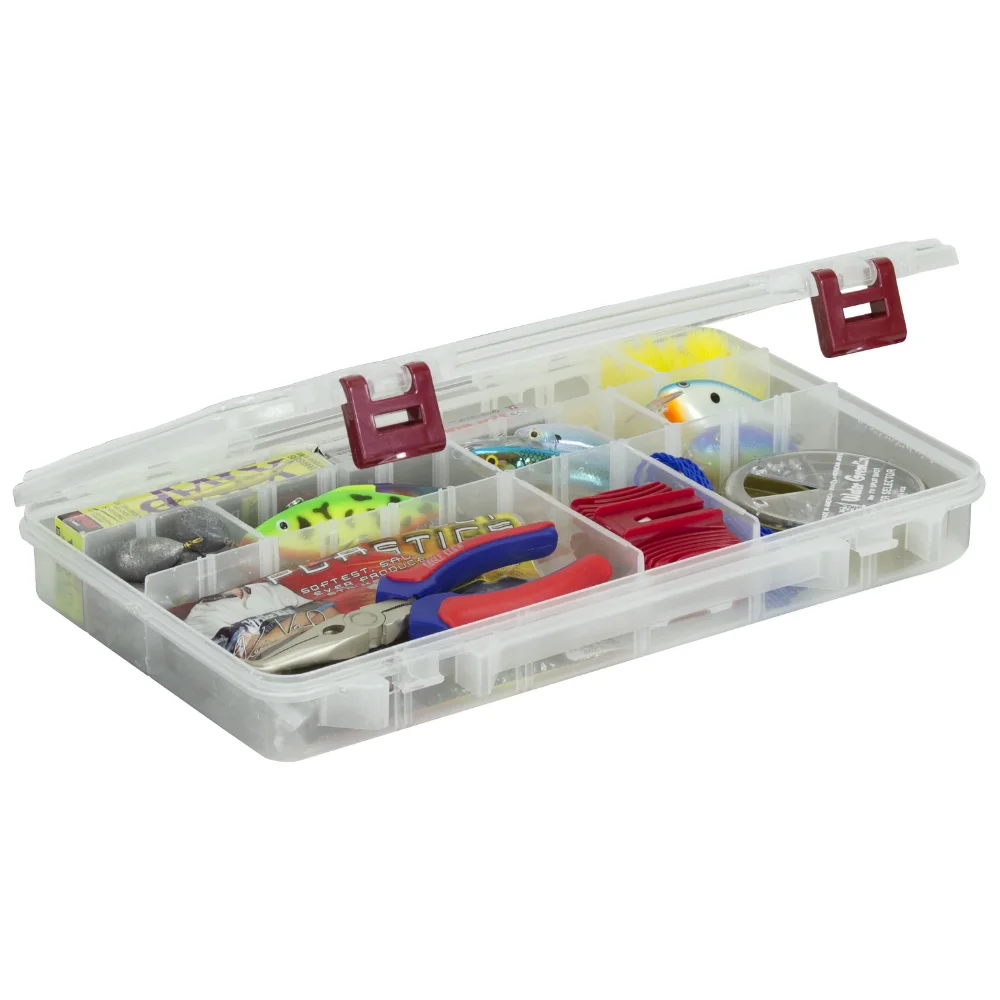 

Set of 4 - Plano ProLatch Stowaway Large 3700 Clear Organizer Tackle Box, Large, Clear