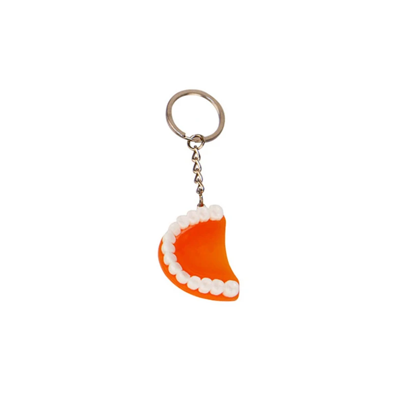 New Colorful Dental Key Chain Molar Upper Jaw Model Shape Denture Keychains Small Pendant Keyring Clinic Gift Jewelry |