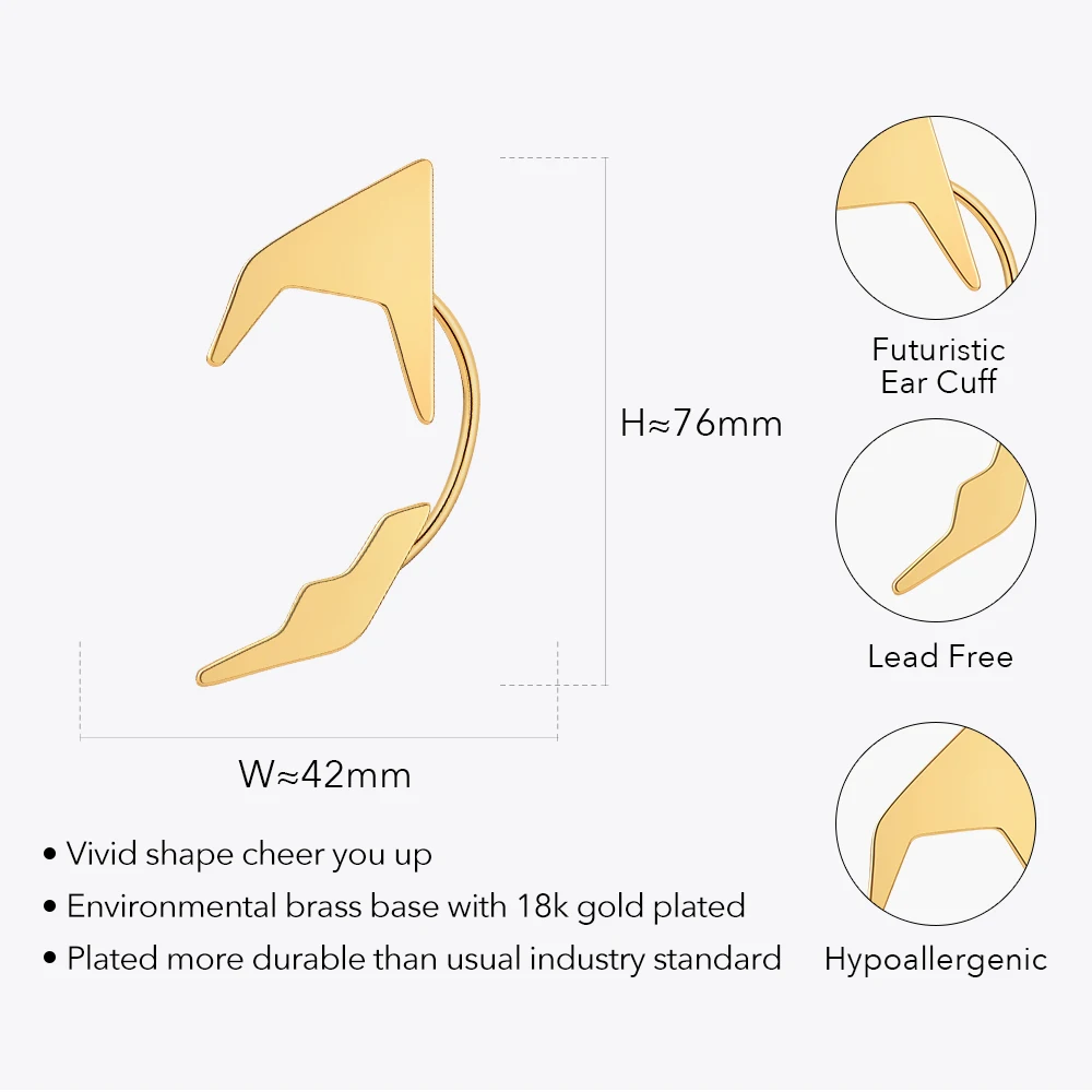 ENFASHION Elf Earrings For Women Fashion Jewelry Boucle Oreille Femme Gold Color Earings Ear Cuff Free Shipping Items E221378