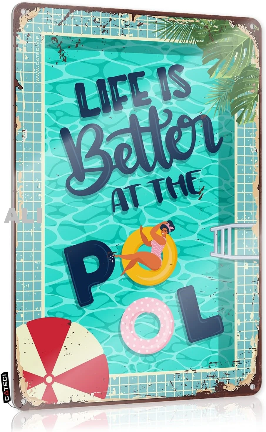 COTECI Life is Better at The Pool Sign Домашний декор для Culb Bar Cafe Винтажный настенный кафе-бара