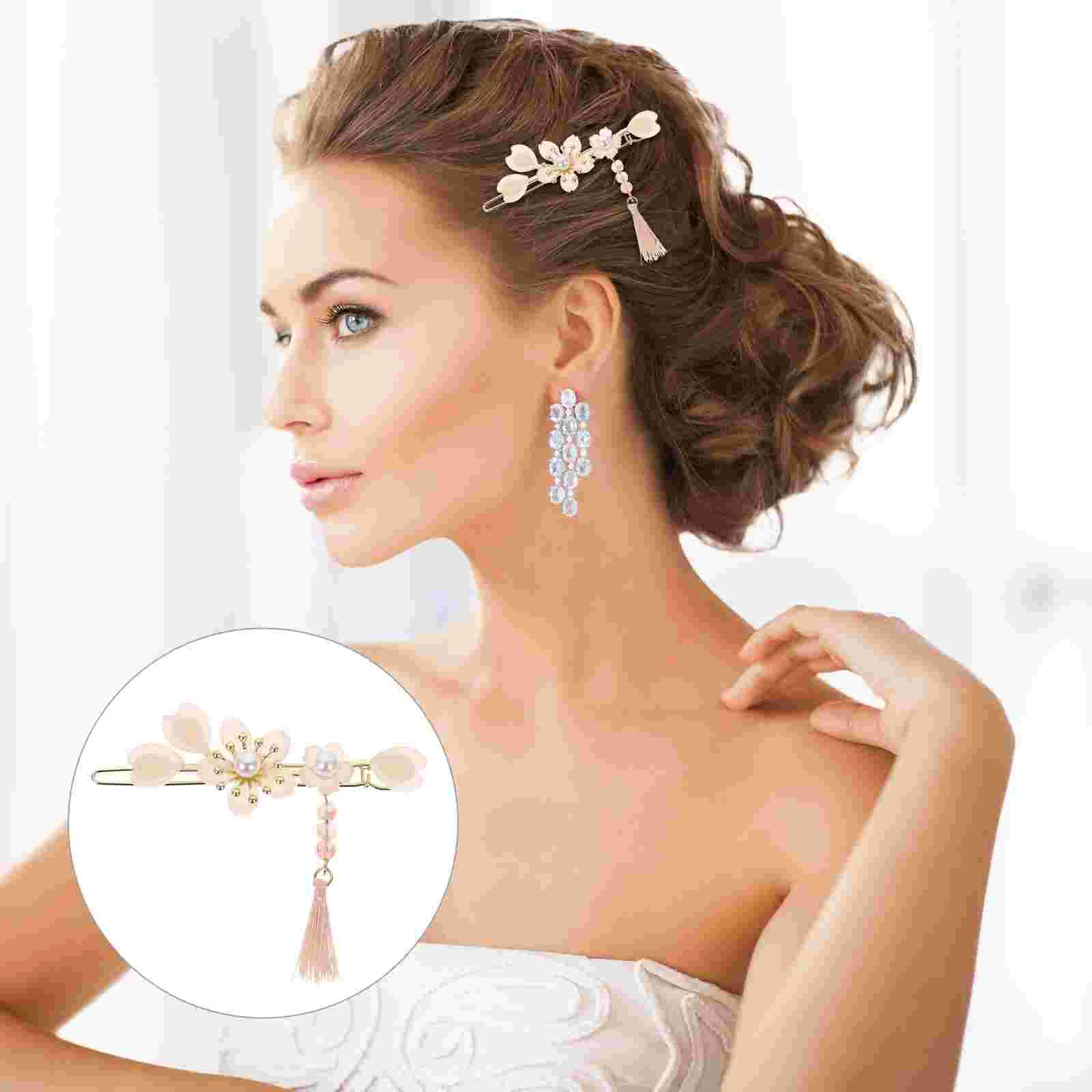 

Hair Pearl Barrettes Clips Pinshairpin Hairpins Clip Women Metal Slide Wedding Vintage Fashion Flower Bobby Stick Bridal Brides