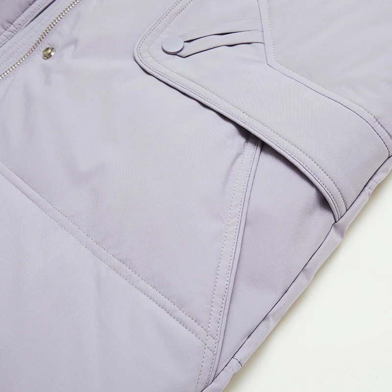 JAZZEVAR 2022 New Mid-long Down Jacket Women Fashion Hooded Korean Silhouette Thick Warm Winter Coat