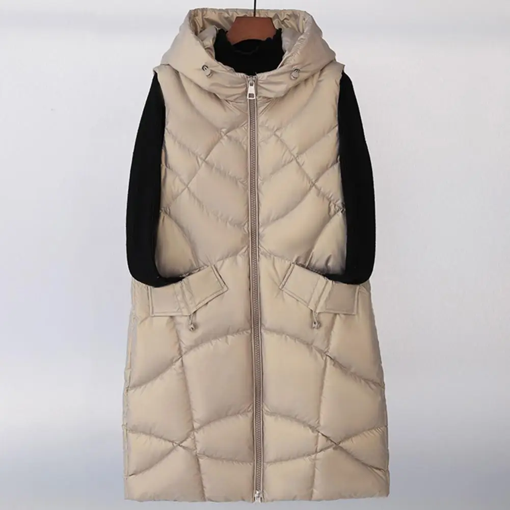 

Хлопковый жилет с воротником-стойкой, удерживающий тепло, женский зимний жилет с гладкой поверхностью, зимнее хлопковое пальто для работы