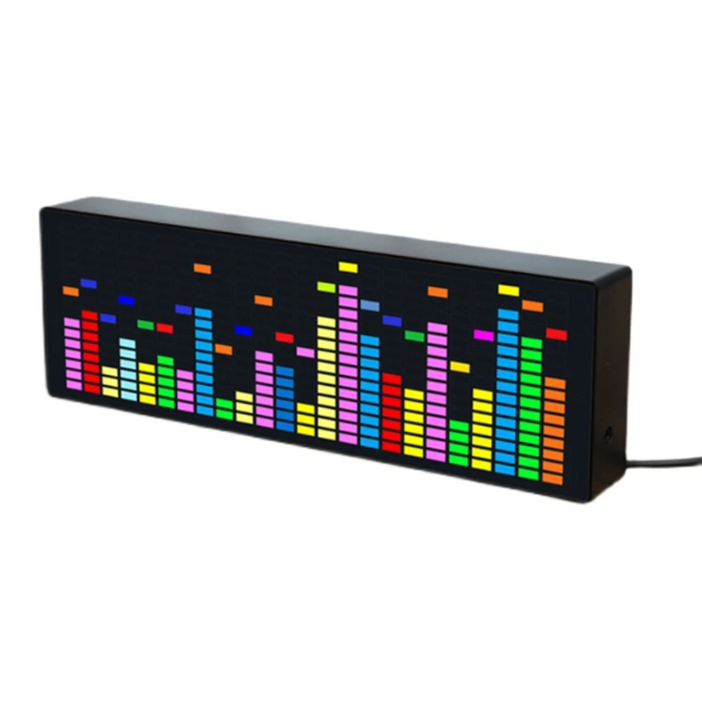

LED Music Audio Spectrum Indicator Display Module VU Meter VFD Audio Atmosphere Display Clock 12 Kinds USB 5V 1A 3W LED Pectrum