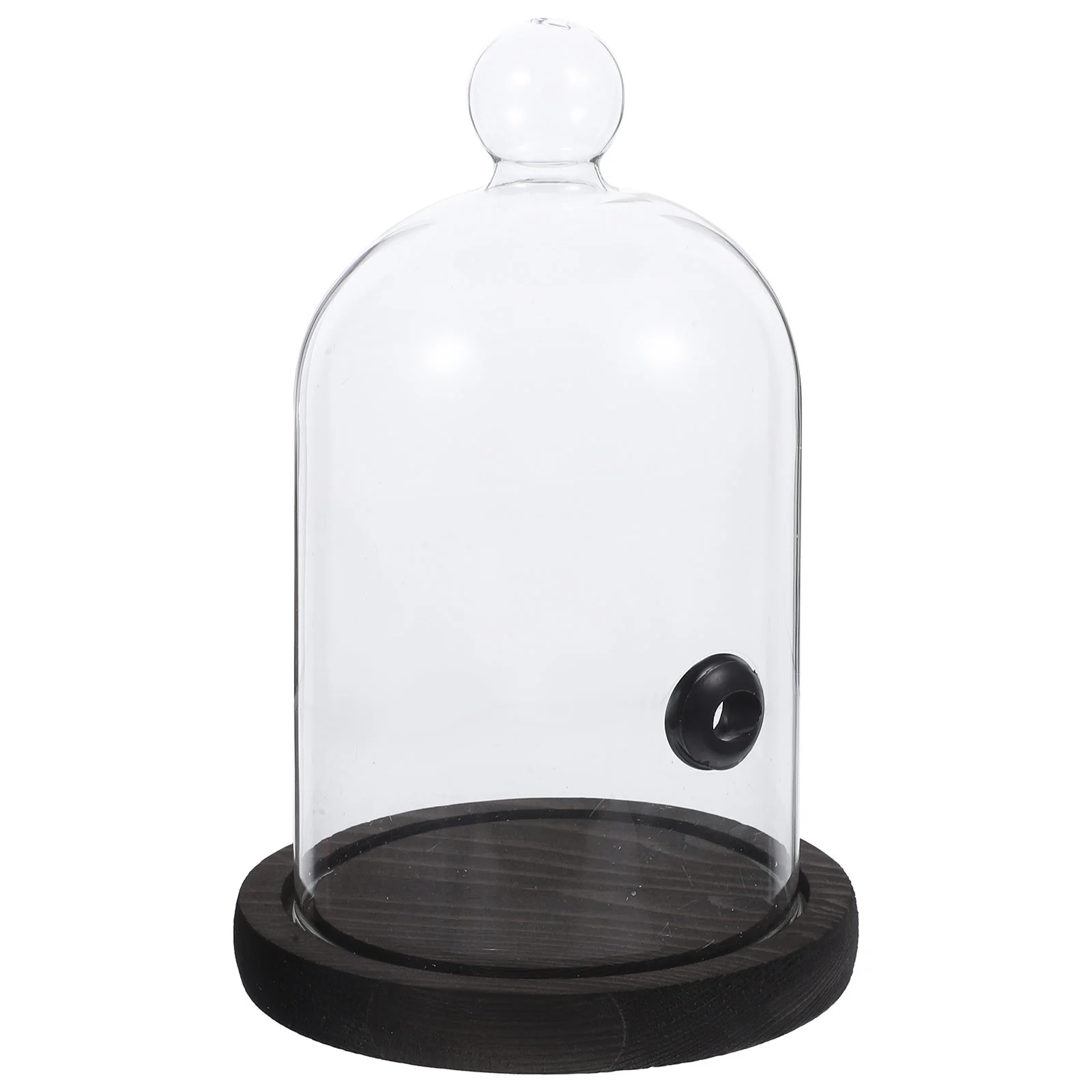 Стеклянная вытяжка крышка для торта поднос еды сетка курения деревянная дыма в