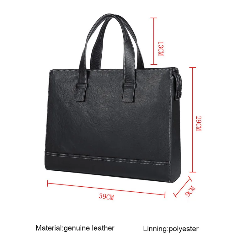 Мужские сумки-портфели деловая сумка из натуральной кожи сумки через плечо