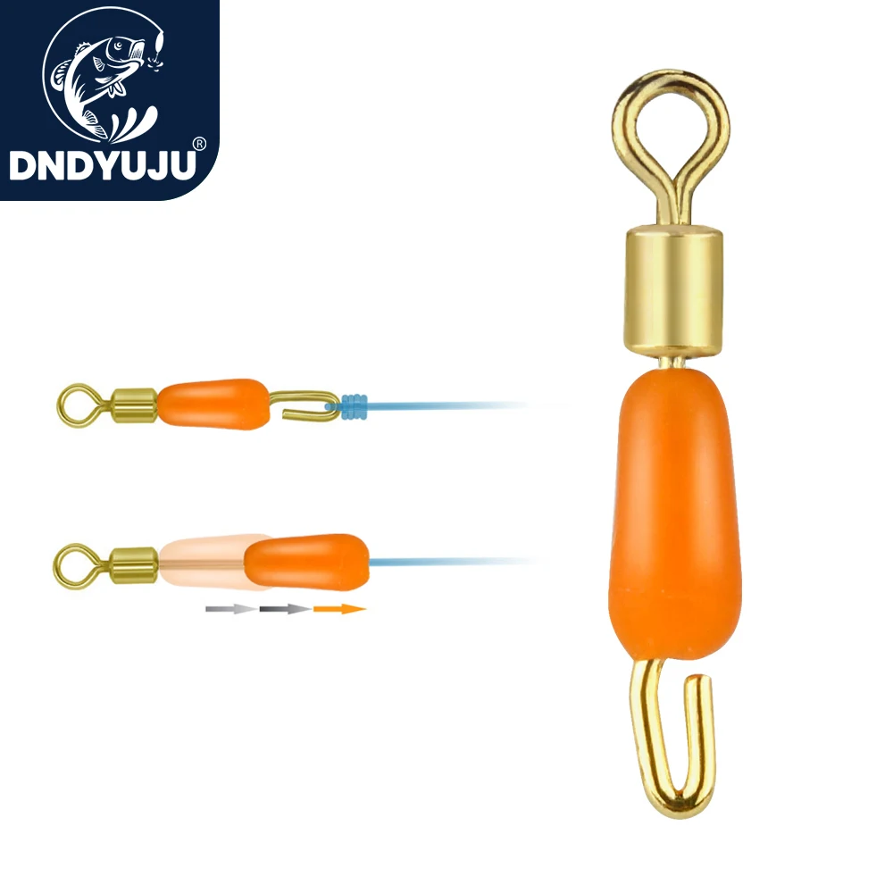 DNDYUJU 100pcs Bearing Swivel Fishing Hook Fast Connector Solid Rings Rolling Line Quick Link Carp Accessories | Спорт и развлечения