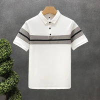 2022 new summer high quality men casual solid color business social short sleeve mens shirts stand collar polo shirt men