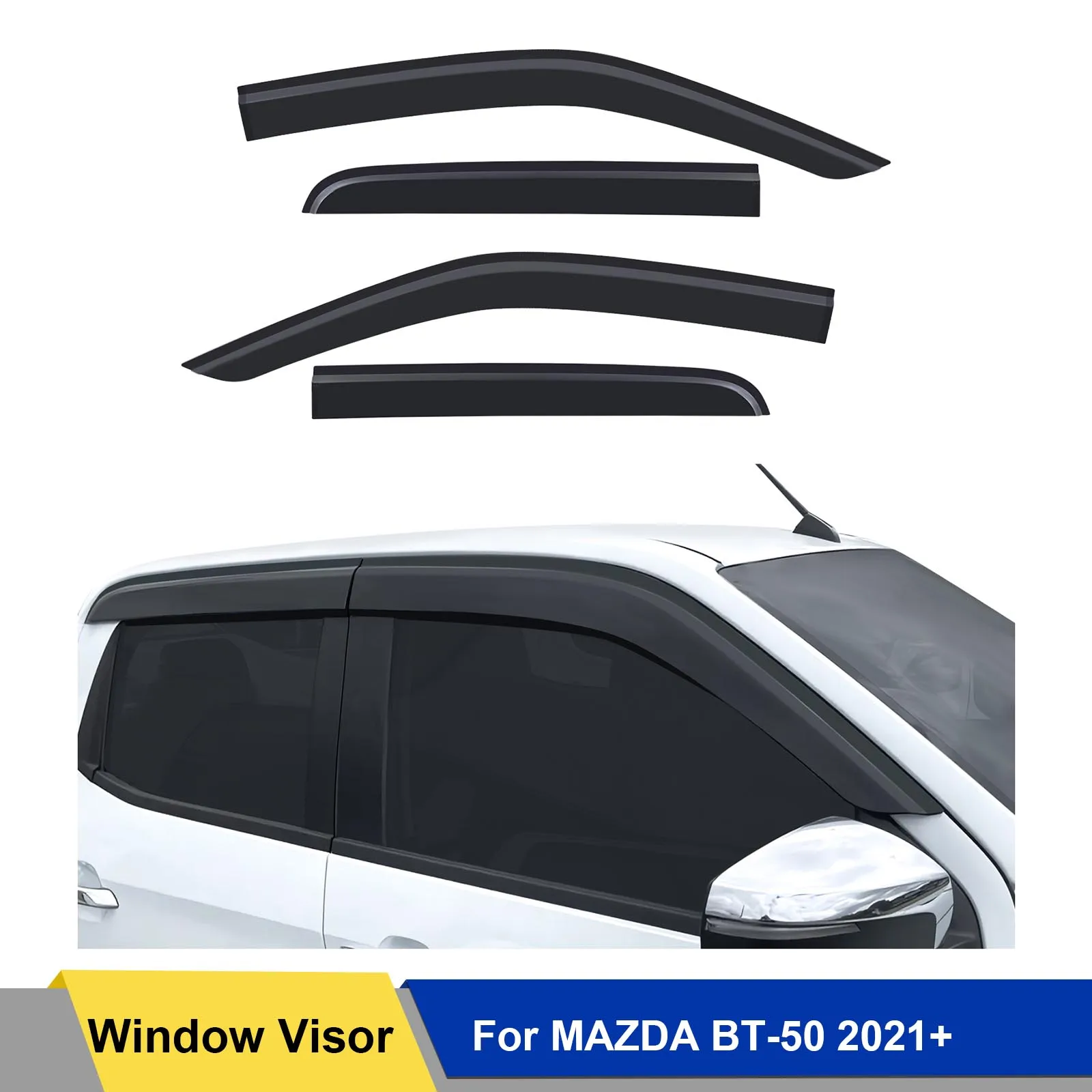 Автомобильные аксессуары матовый черный оконный козырек ветрозащитный экран