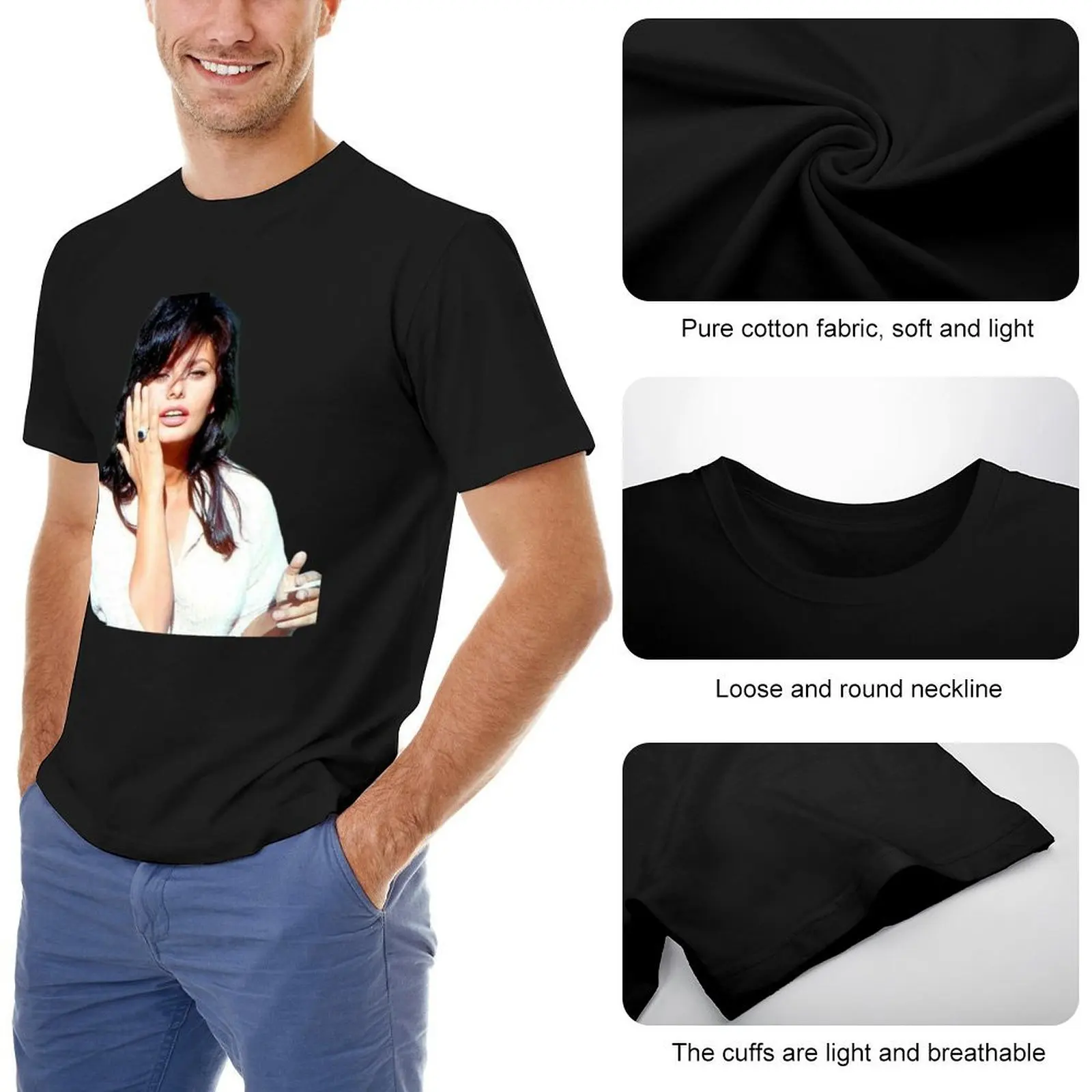 Футболка Sophia Loren 1960 футболки с рисунком мужские белые в тяжелом весе