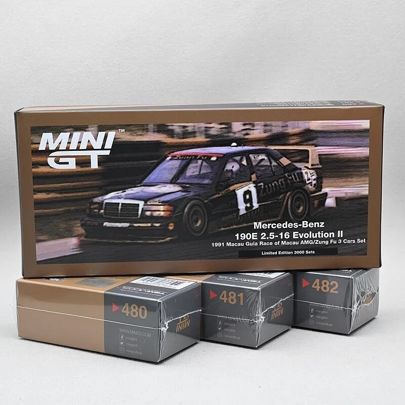 Mini GT 1:64 190E 2 5 16 Evo II Ограниченная Коллекция литых под давлением моделей
