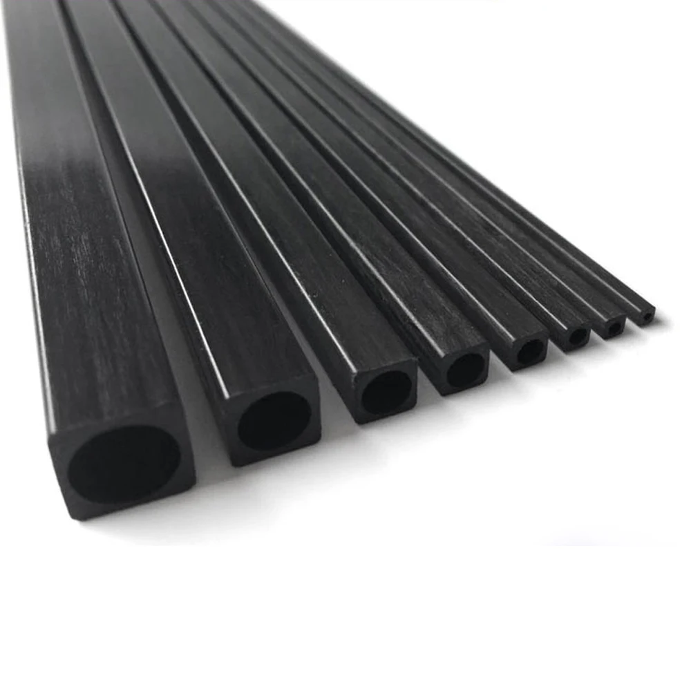 

6*3*1000mm Length Carbon Fiber Square Tube High Strength Outer Square Inner Round Rectangle Tube,For Kite Tent RC DIY