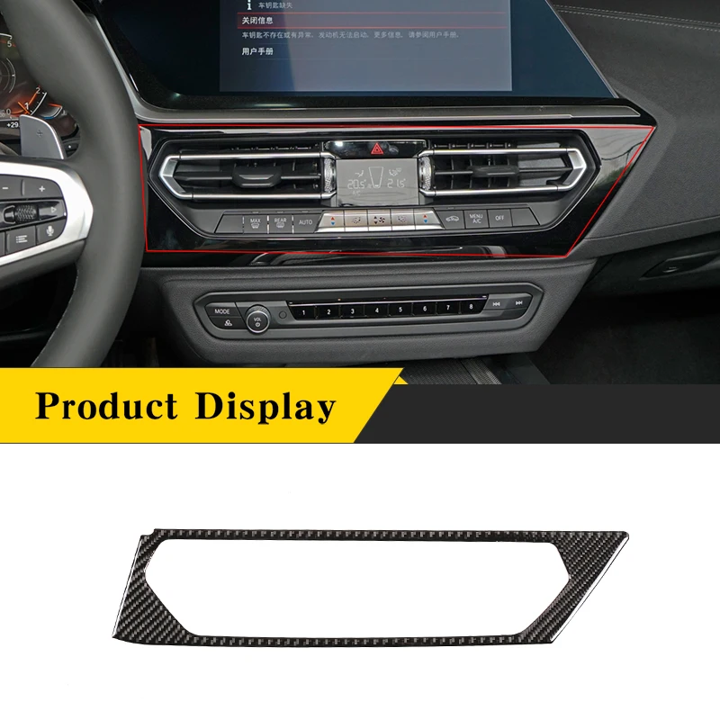 

For BMW Z4 G29 2017-2020 Car Central Air Conditioner Outlet Panel Sticker Soft Carbon Fiber Car Interior Accessories