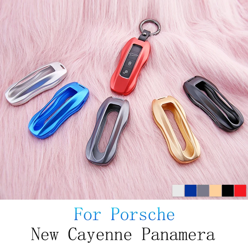 

Car Metal Decorative Key Shell Key Chain Modified Protective Cover For Porsche New Cayenne Panamera Key Modification Accessories