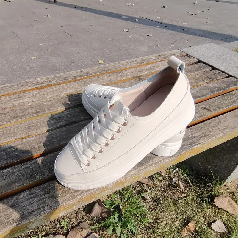 

2022 spring women shoes natural Leather 22.5-25cm cow leather sneakers Vulcanized shoes Sheepskin insole, pigskin lining